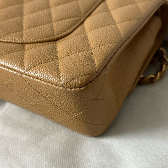 CHANEL Rare Vintage Beige Double Flap Medium - Picture 14 of 14